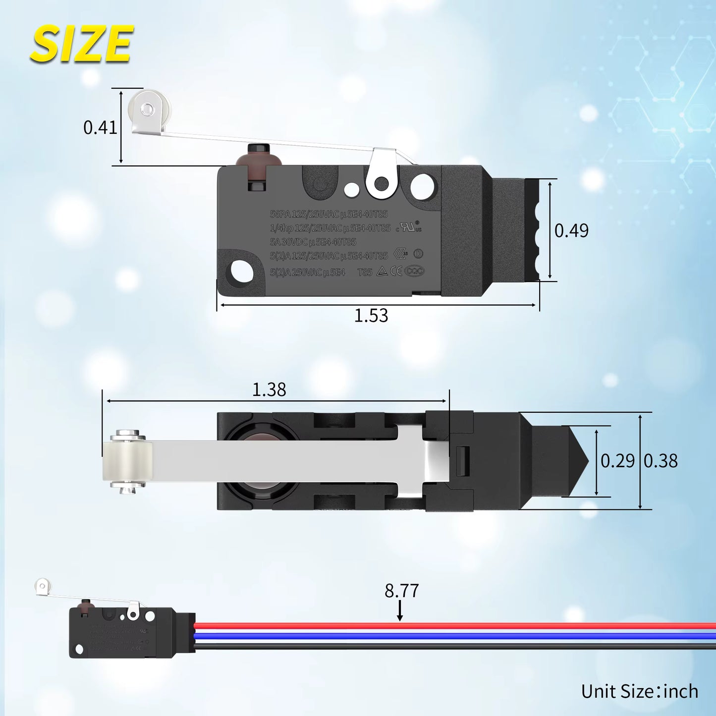 Waterproof Micro Limit Switch (2pcs)
